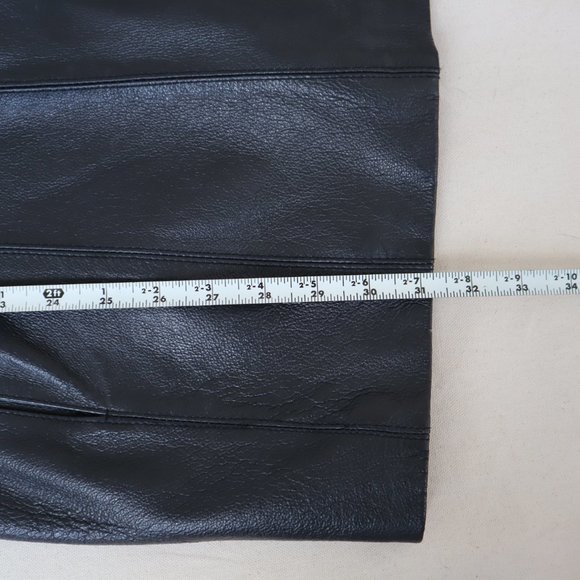 George Woman Black Leather Blazer Jacket, Size XL - Picture 14 of 16